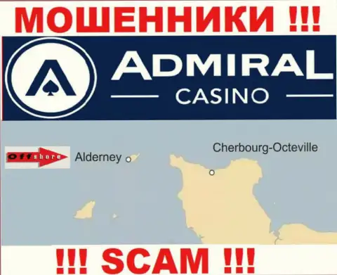 Т.к. Admiral Casino зарегистрированы на территории Алдерней, прикарманенные денежные активы от них не вернуть