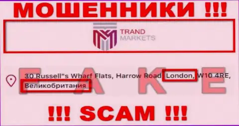 Trand Markets - это сто пудов интернет мошенники, распространили ложную информацию о юрисдикции организации