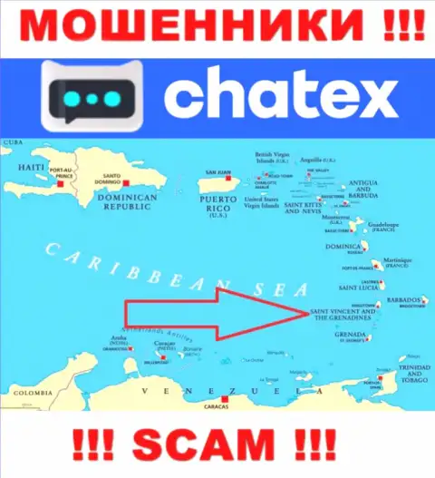 Не доверяйте интернет-мошенникам Chatex, так как они находятся в офшоре: St. Vincent & the Grenadines
