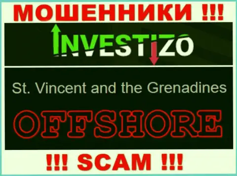 Т.к. Investizo находятся на территории St. Vincent and the Grenadines, слитые вложенные средства от них не забрать