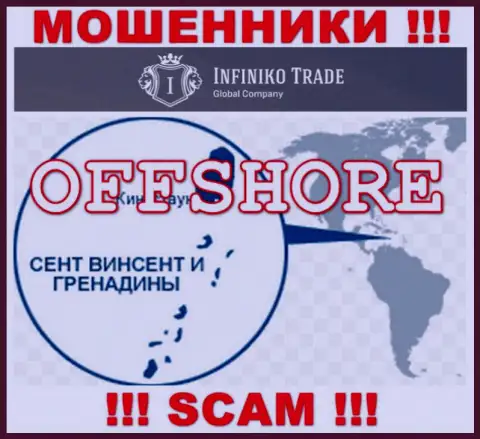 InfinikoTrade Com - это интернет мошенники, их место регистрации на территории Saint Vincent and the Grenadines