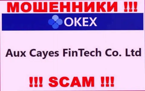 Aux Cayes FinTech Co. Ltd - это контора, управляющая интернет ворюгами OKEx Com