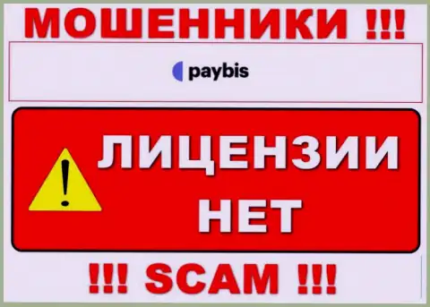 Данных о лицензии PayBis у них на официальном сайте не предоставлено - это РАЗВОД !!!