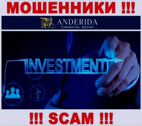 AnderidaGroup обманывают, оказывая незаконные услуги в сфере Investing