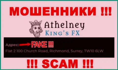 Не работайте совместно с жуликами Athelney FX - они оставляют фейковые данные о официальном адресе организации
