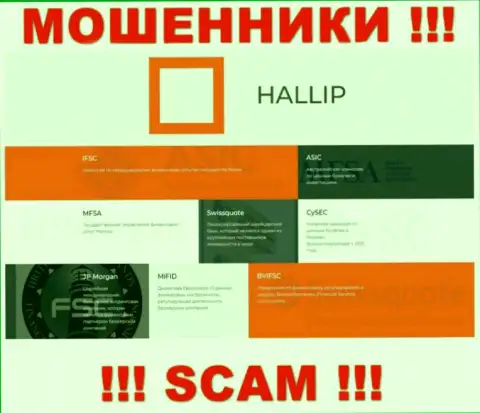 У конторы Hallip Com имеется лицензия от мошеннического регулятора - FSC