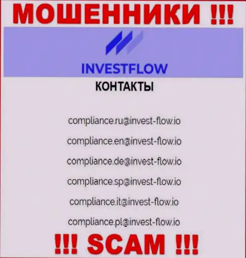 Установить контакт с мошенниками Инвест Флов возможно по этому е-мейл (информация была взята с их интернет-ресурса)
