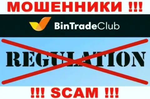 У компании БинТрейдКлуб Ру, на веб-портале, не показаны ни регулятор их деятельности, ни лицензия