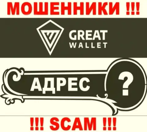 Вы не найдете информации об официальном адресе регистрации организации Great Wallet это ЖУЛИКИ !