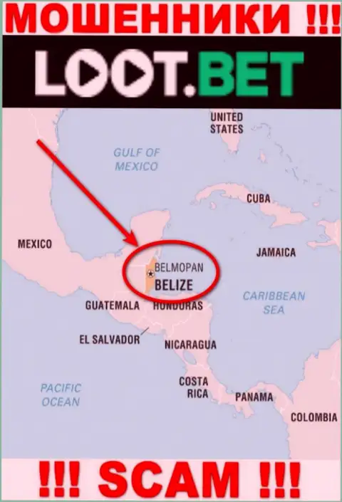 Советуем избегать взаимодействия с мошенниками Loot Bet, Belize - их официальное место регистрации