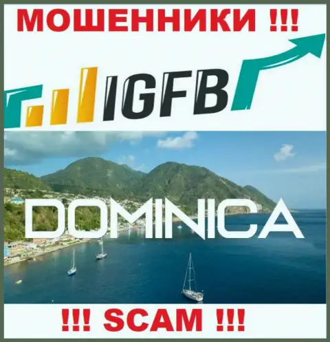 На web-сайте IGFB One сказано, что они зарегистрированы в офшоре на территории Commonwealth of Dominica