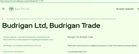 Мошенники BudriganTrade попали в черный список ЦБ РФ