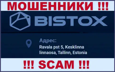 Избегайте взаимодействия с Bistox Com - данные internet-мошенники засветили левый адрес регистрации