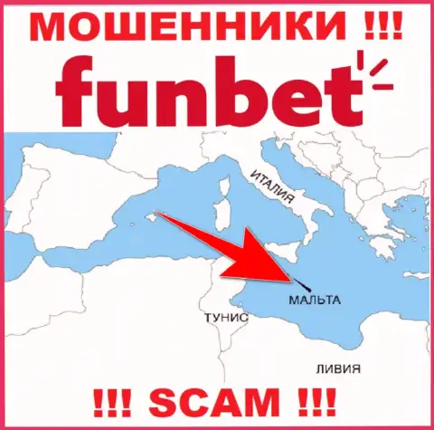 Компания FunBet - это internet-жулики, базируются на территории Malta, а это оффшор