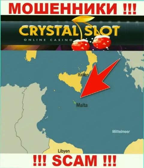Malta - вот здесь, в оффшорной зоне, отсиживаются воры Crystal Slot