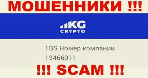 Номер регистрации организации CryptoKG, Inc, в которую денежные средства лучше не перечислять: 13466011