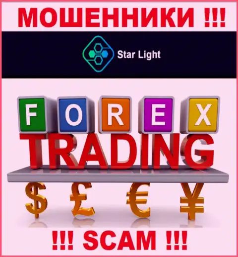 Не переводите денежные средства в StarLight24, род деятельности которых - Forex