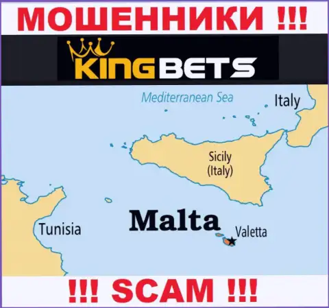 King Bets - это internet мошенники, имеют оффшорную регистрацию на территории Malta