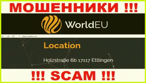 Избегайте сотрудничества с конторой WorldEU ! Указанный ими адрес - это липа