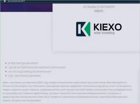 Главные условиях спекулирования форекс дилера Kiexo Com на сайте 4ех ревью