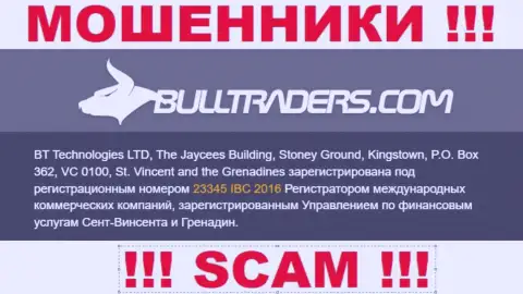 Bulltraders - это ЛОХОТРОНЩИКИ, номер регистрации (23345 IBC 2016) тому не препятствие