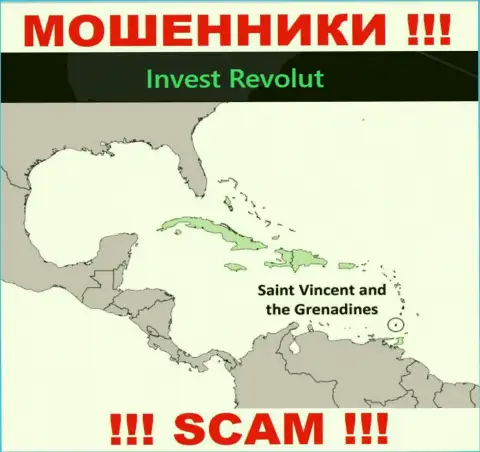 Invest Revolut расположились на территории - St. Vincent and the Grenadines, избегайте сотрудничества с ними