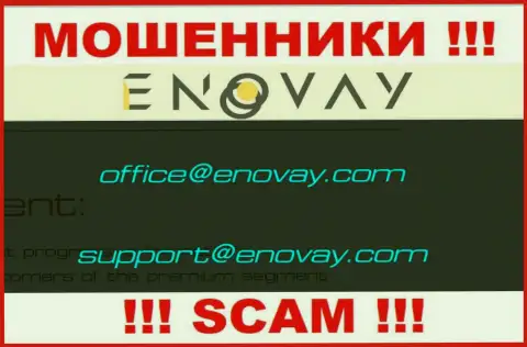 Е-мейл, который воры EnoVay Com разместили на своем официальном сайте