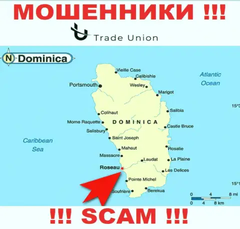 Dominica - здесь официально зарегистрирована контора Трейд Юнион