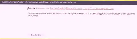 Дилинговая фирма CauvoCapital Com описана в отзыве на ресурсе revocon ru