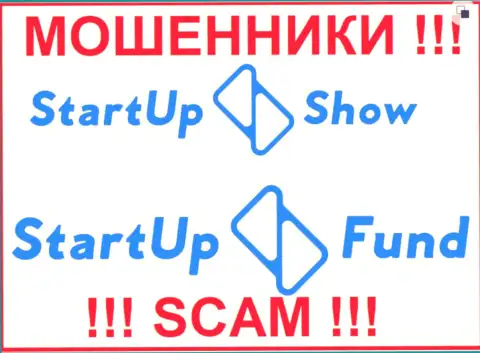 Логотипы противозаконно действующих контор СтарТап Фонд и StarTupShow
